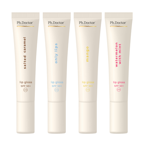 Lip Gloss SPF 50+ SET - Zestaw czterech błyszczyków do ust z filtrem SPF 50+